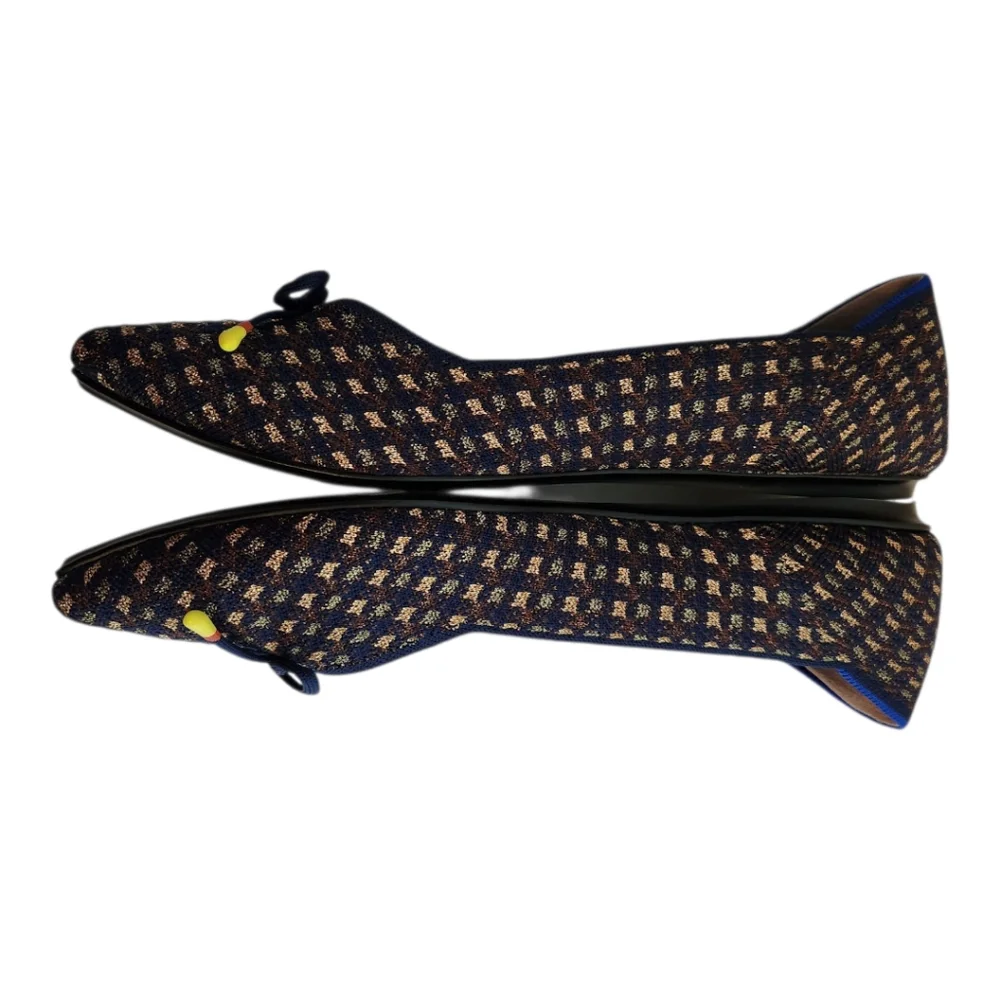 NEW Rothy's Evening The Bow Metallic Knit Pointed Toe Ballet Flat Size 8